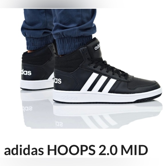 🏀 Adidas Hoops Mid 2.0 K Unisex Basketball Sneakers in Size 4 - Picture 8 of 8